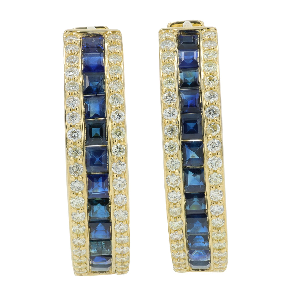 14K YG Gemstone Hoops<p><strong>More Colors Available</p></strong>