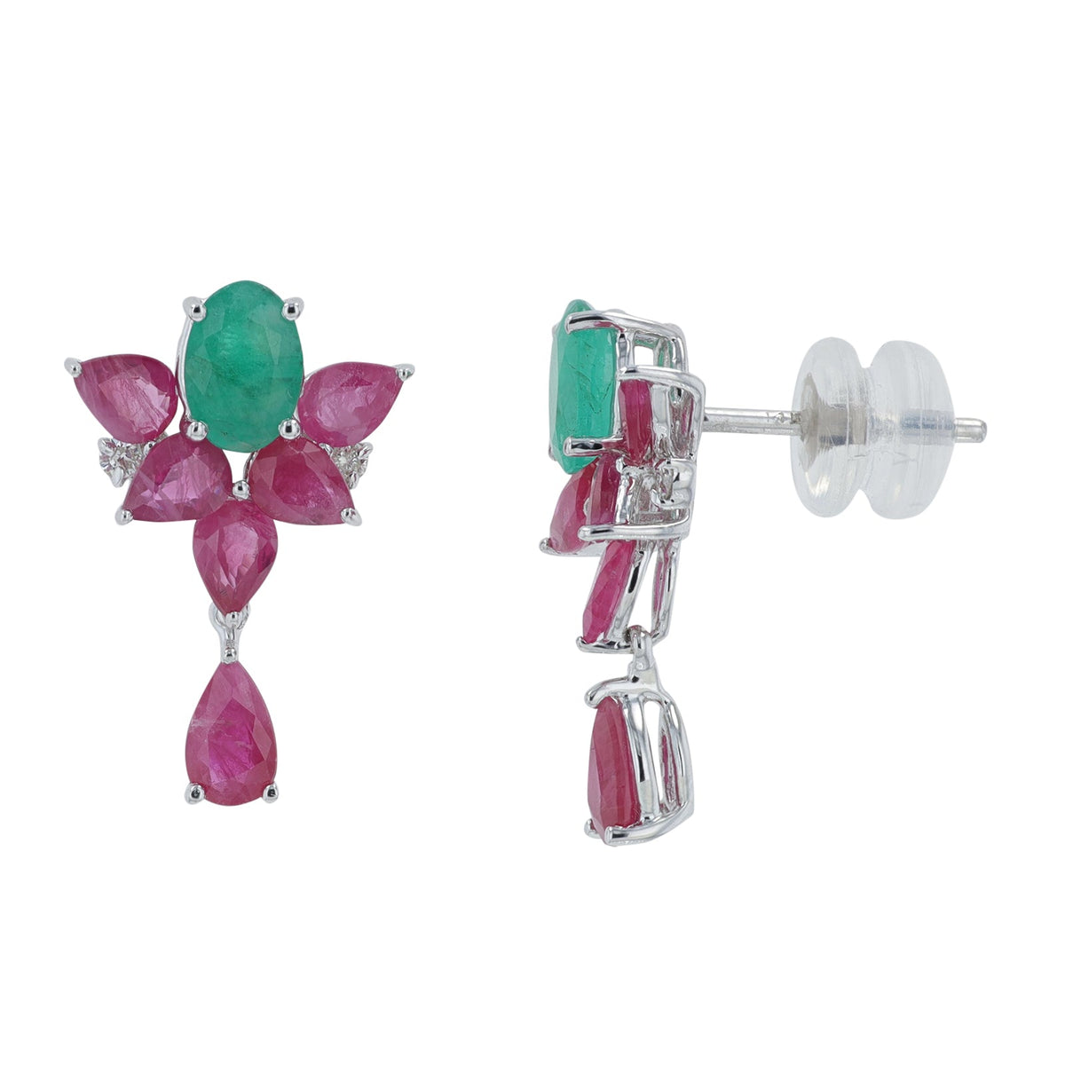 14K WG Multi Gemstone Earrings<p><strong>More Colors Available</p></strong>