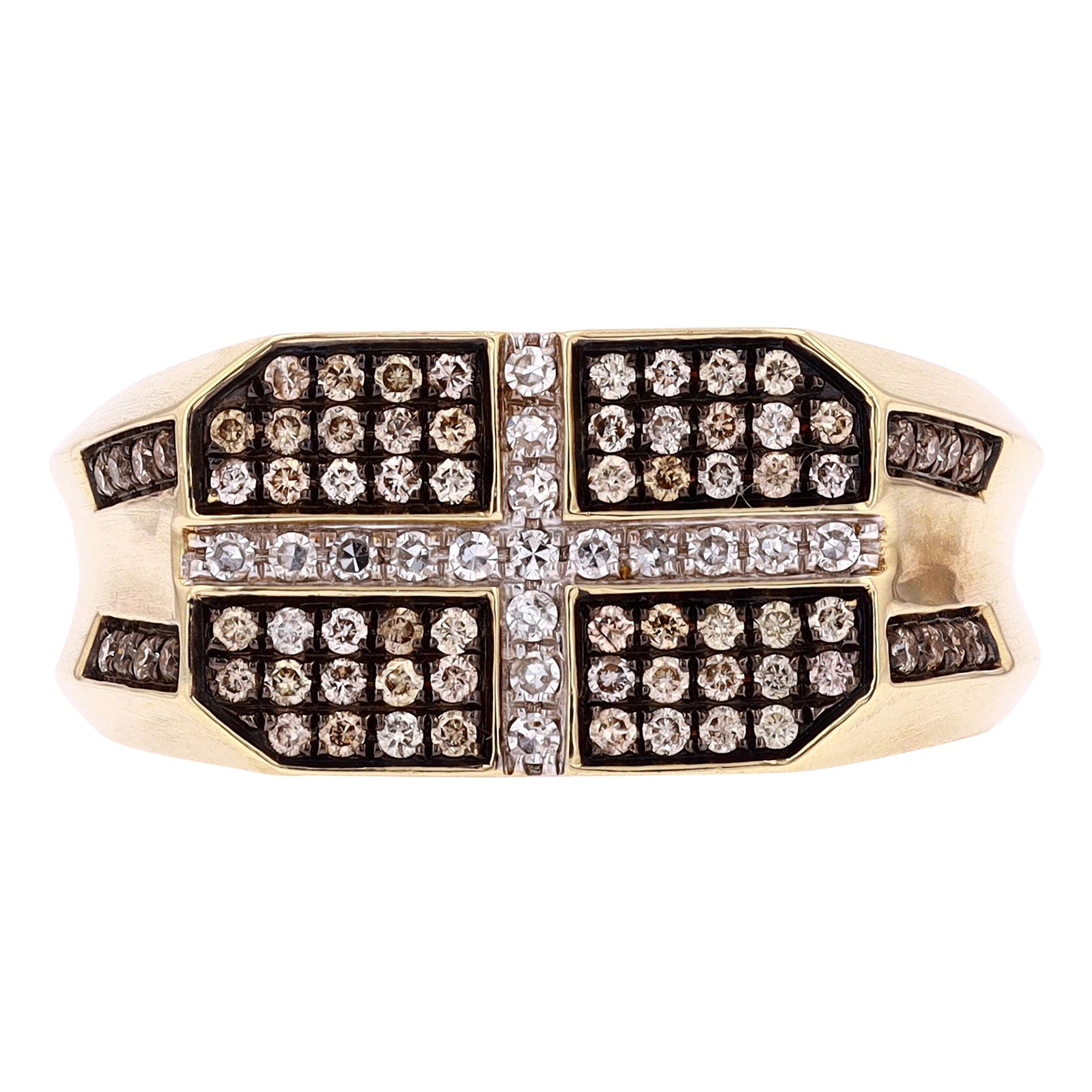 10K YG Chocolate Diamond Gents Ring