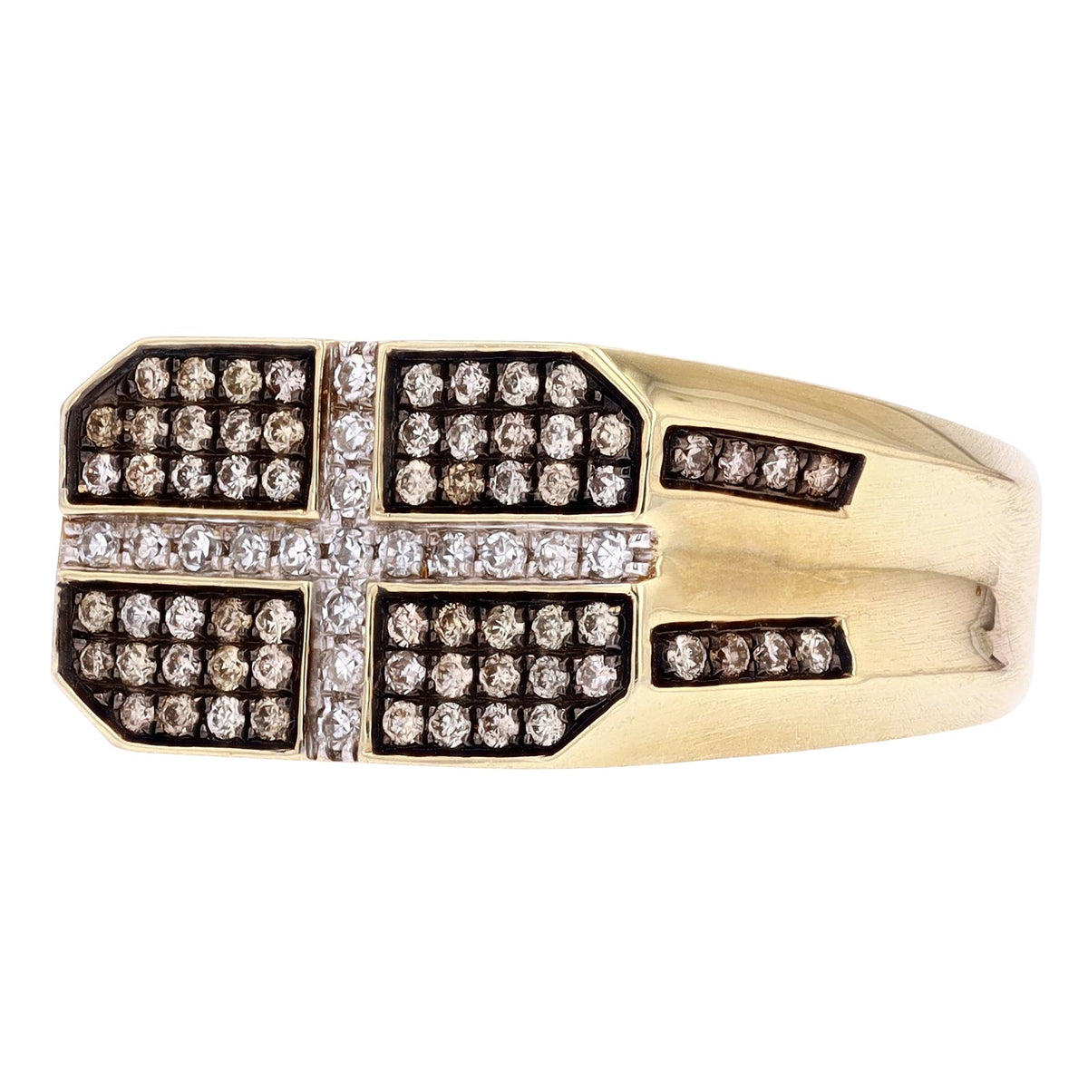 10K YG Chocolate Diamond Gents Ring