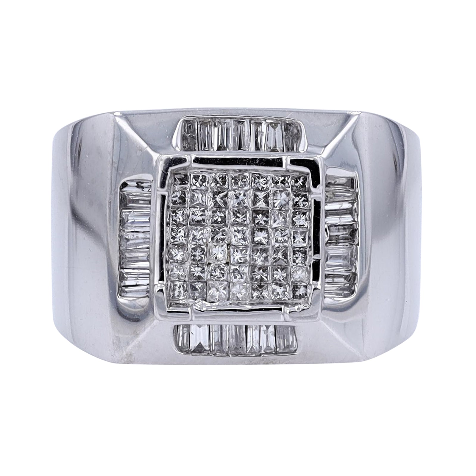 14K WG 1 CT Gents Ring