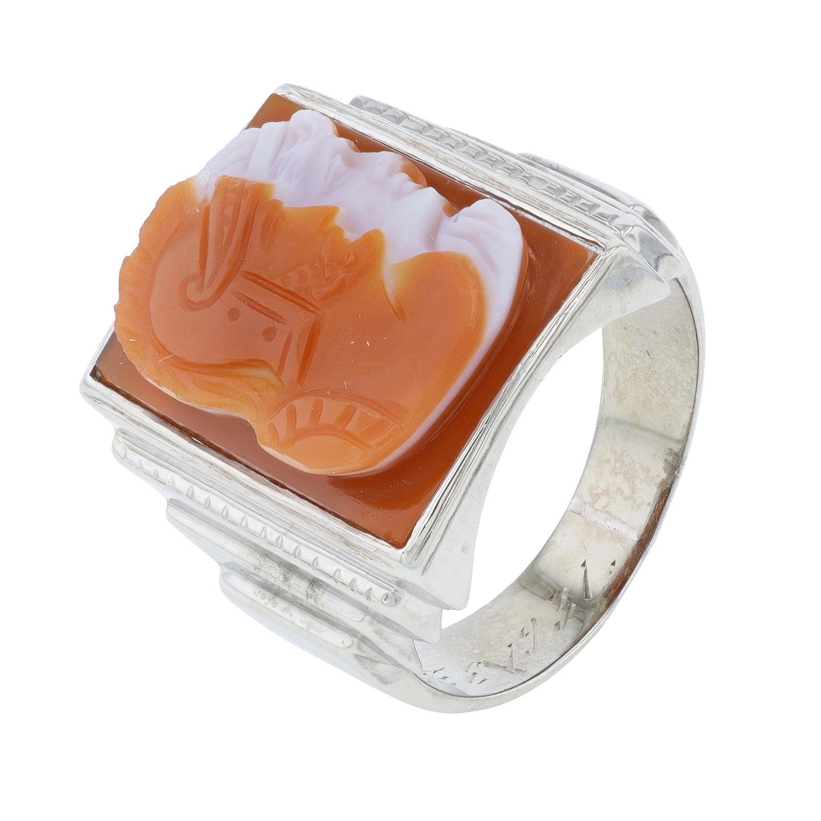 10K WG Cameo Gents Ring