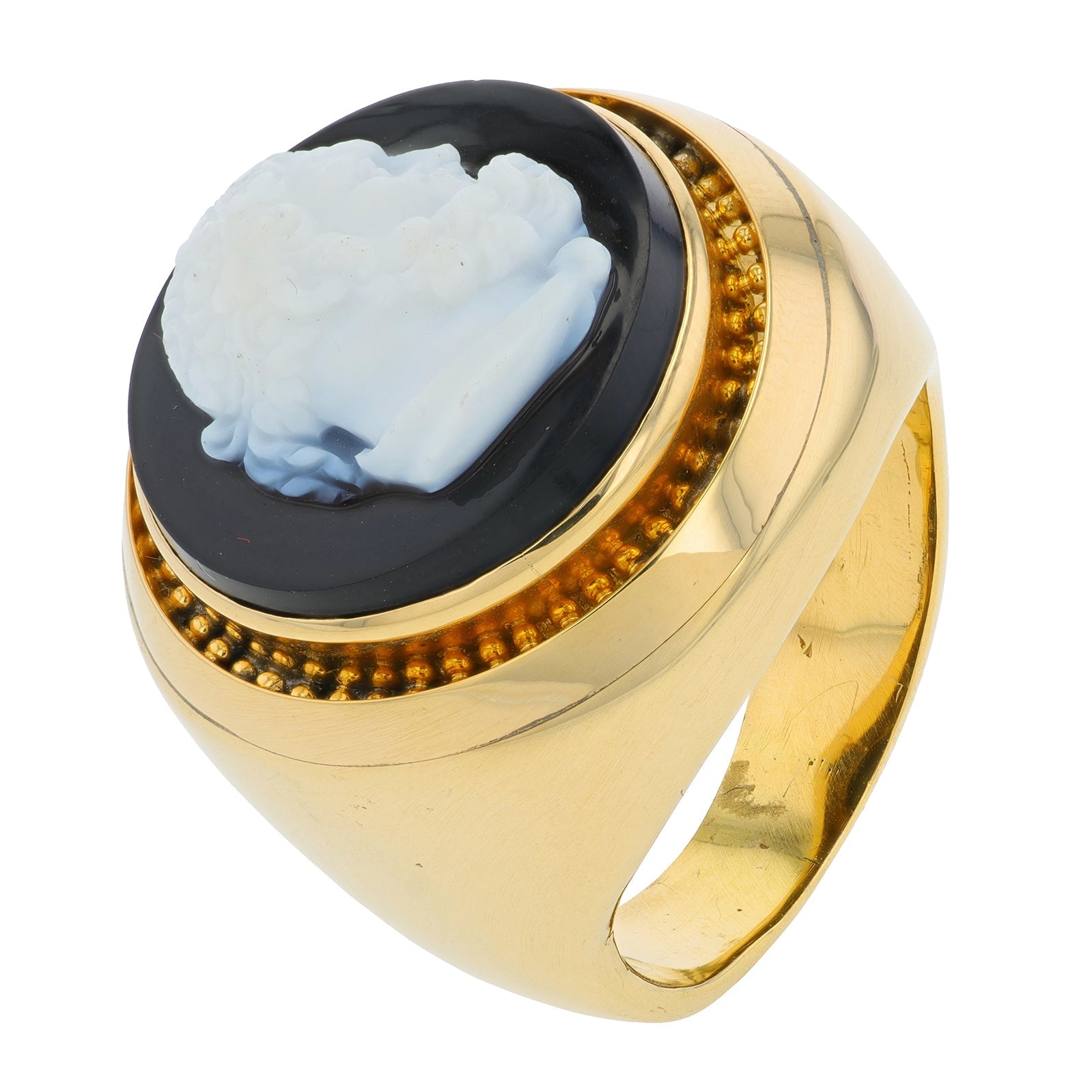 10K YG Cameo Gents Ring
