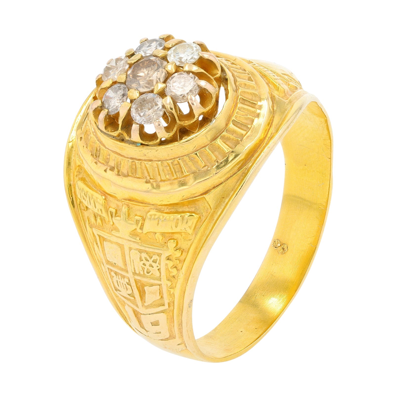 10K YG 3/4 CT Diamond Gents Ring