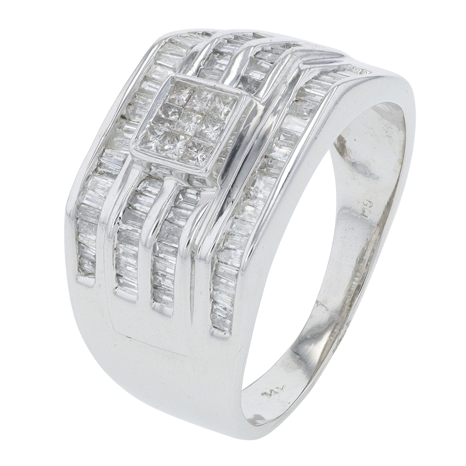 14K WG 1 CT Diamond Gents Ring