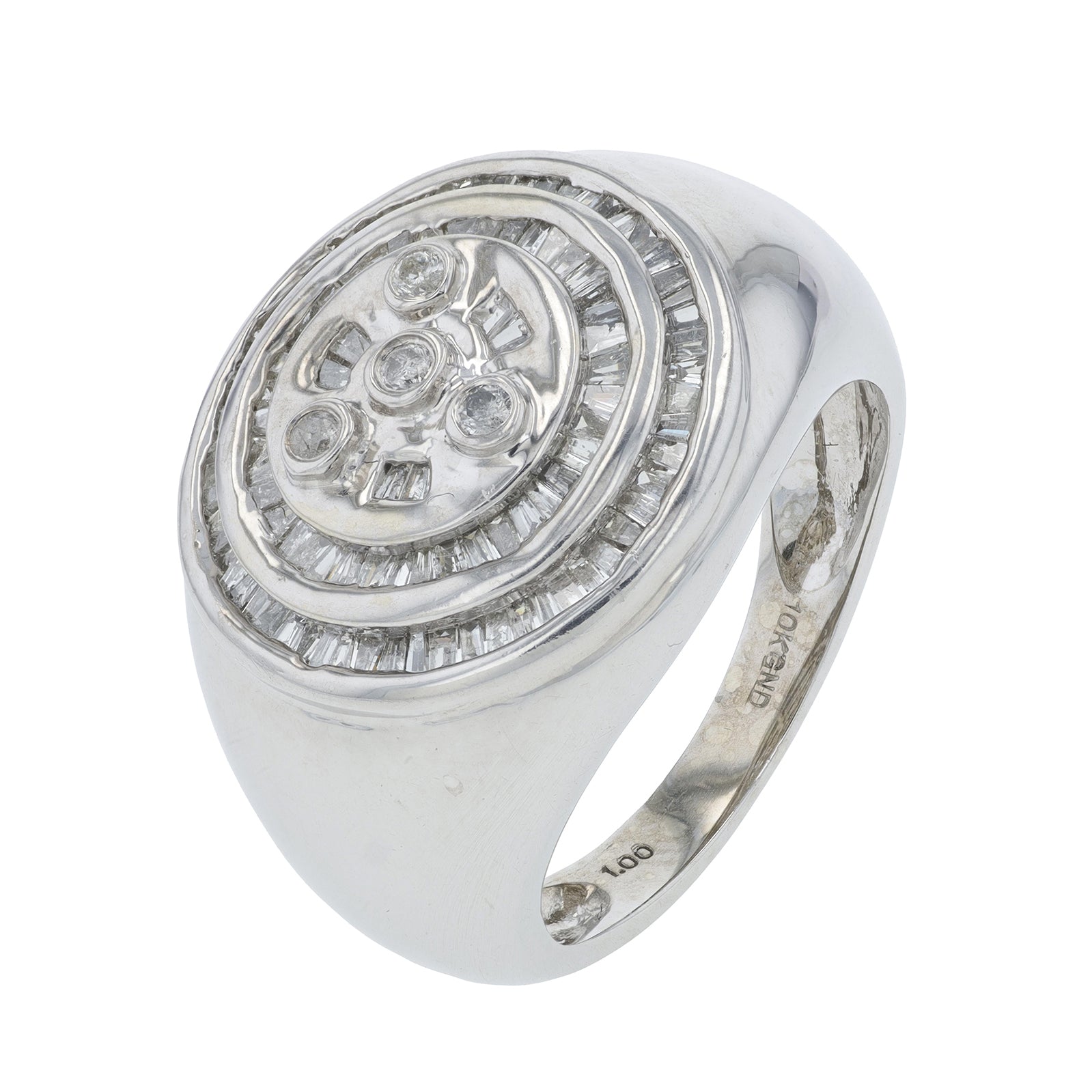 10K WG 1 CT Diamond Gents Ring