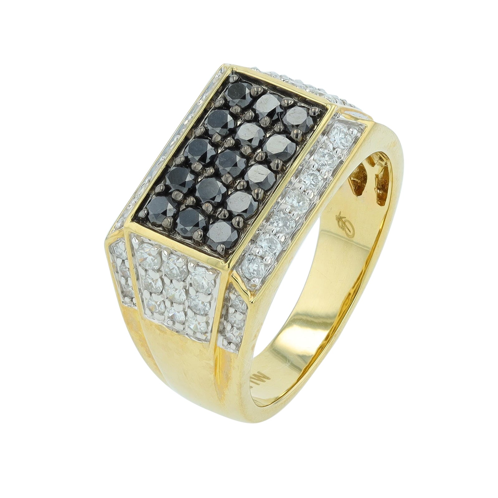 10K YG 2 CTW Diamond Gents Ring