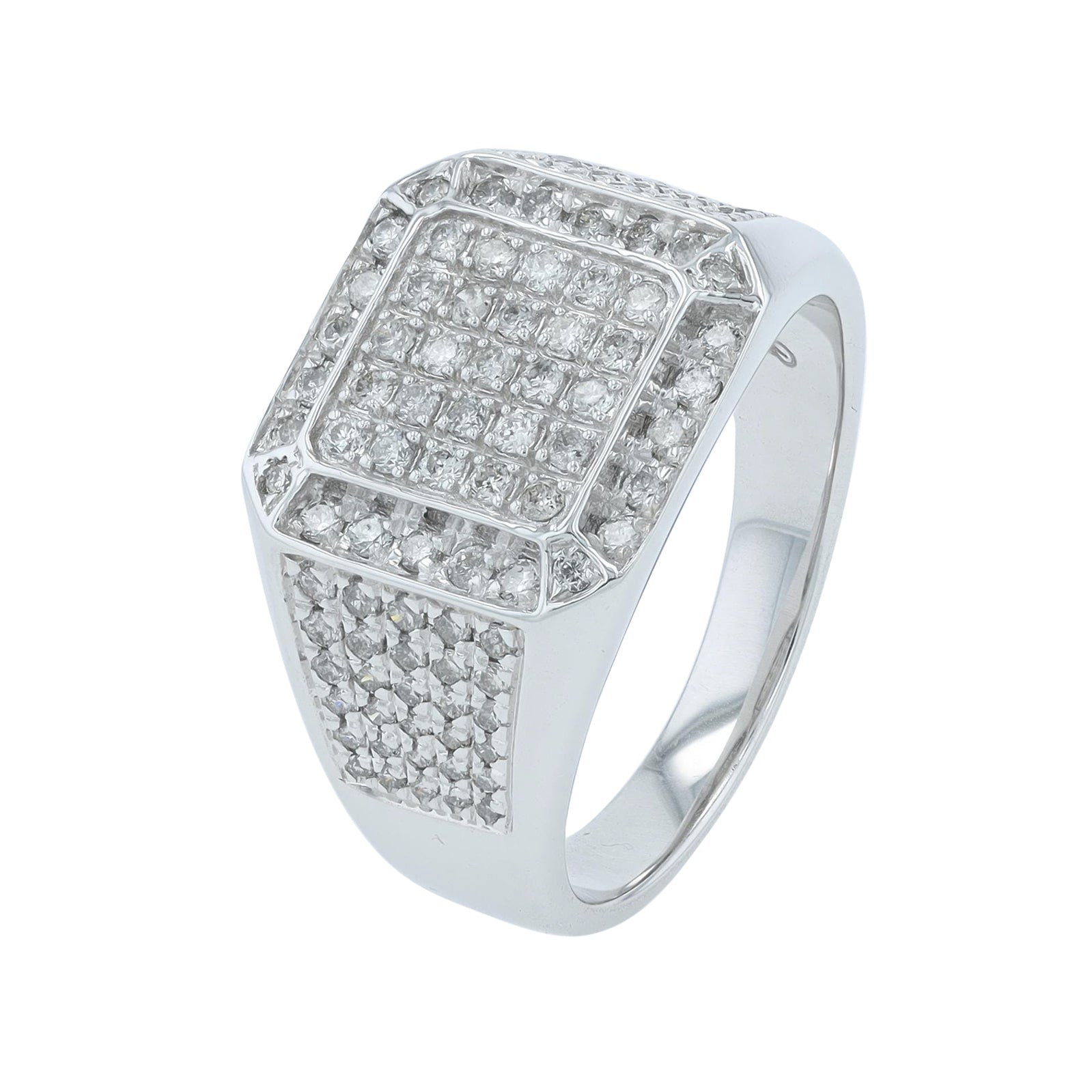 10K WG 1 CTW Diamond Cluster Ring