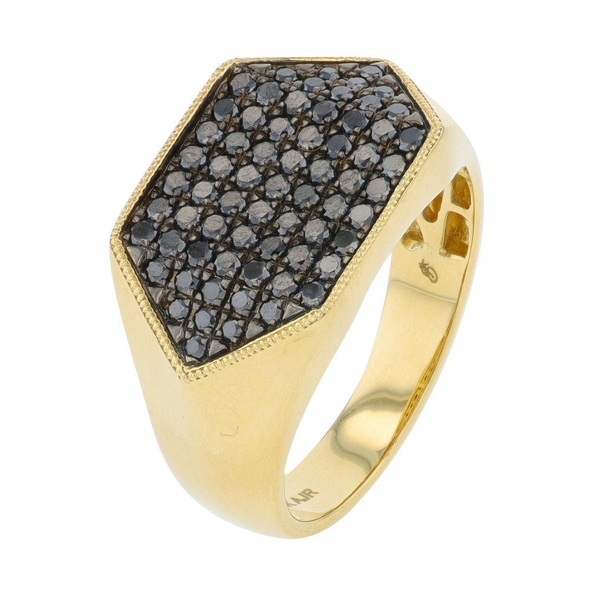 10K YG 1 CTW Diamond Gents Cluster Ring