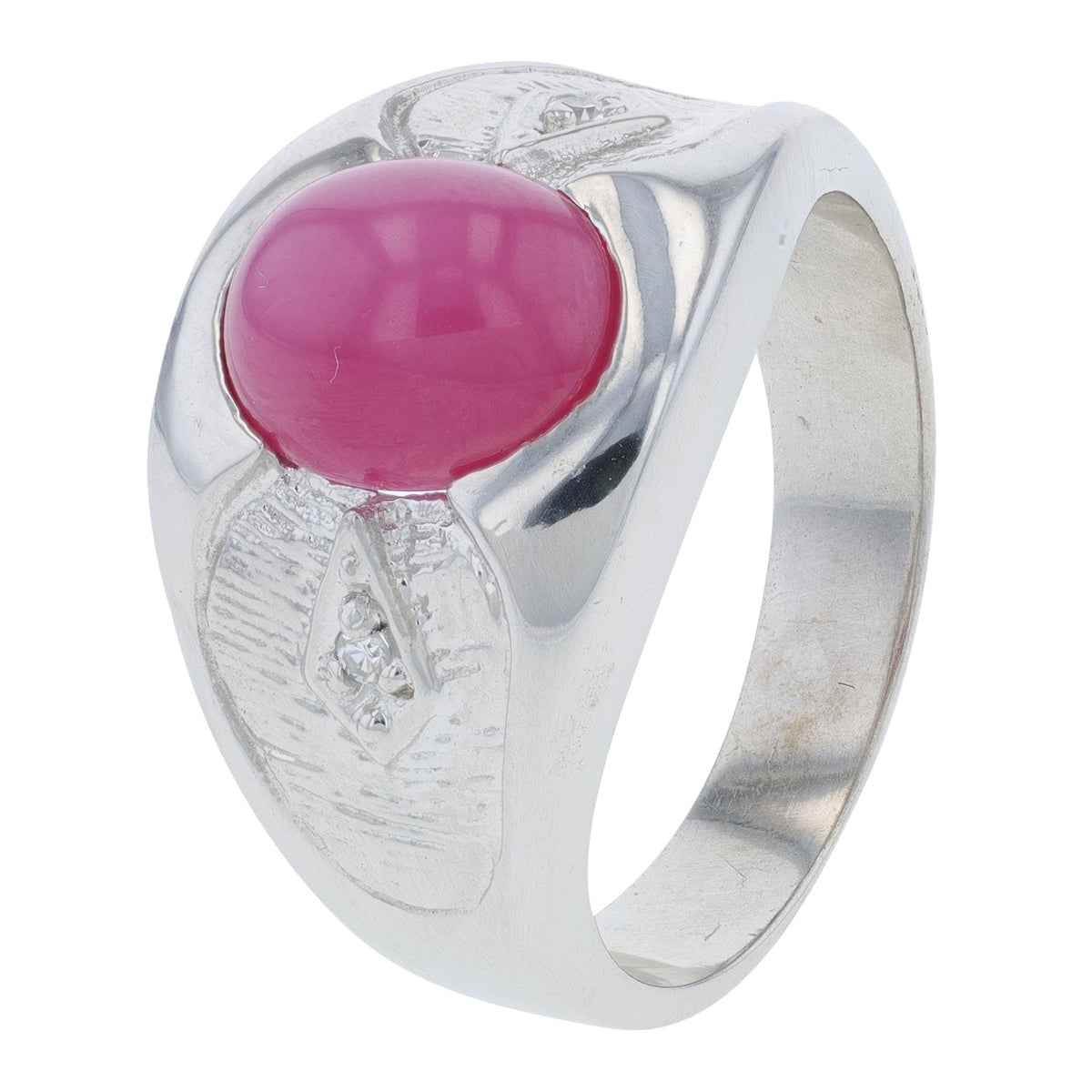 14K WG Star Ruby Gents Ring