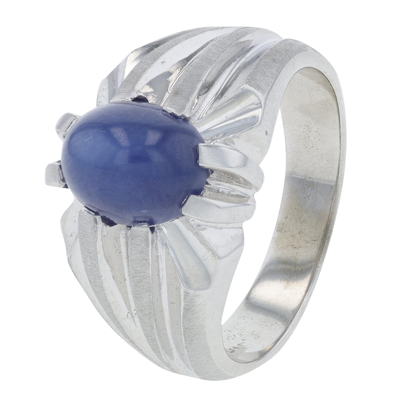 14K WG Star Sapphire Gents Ring