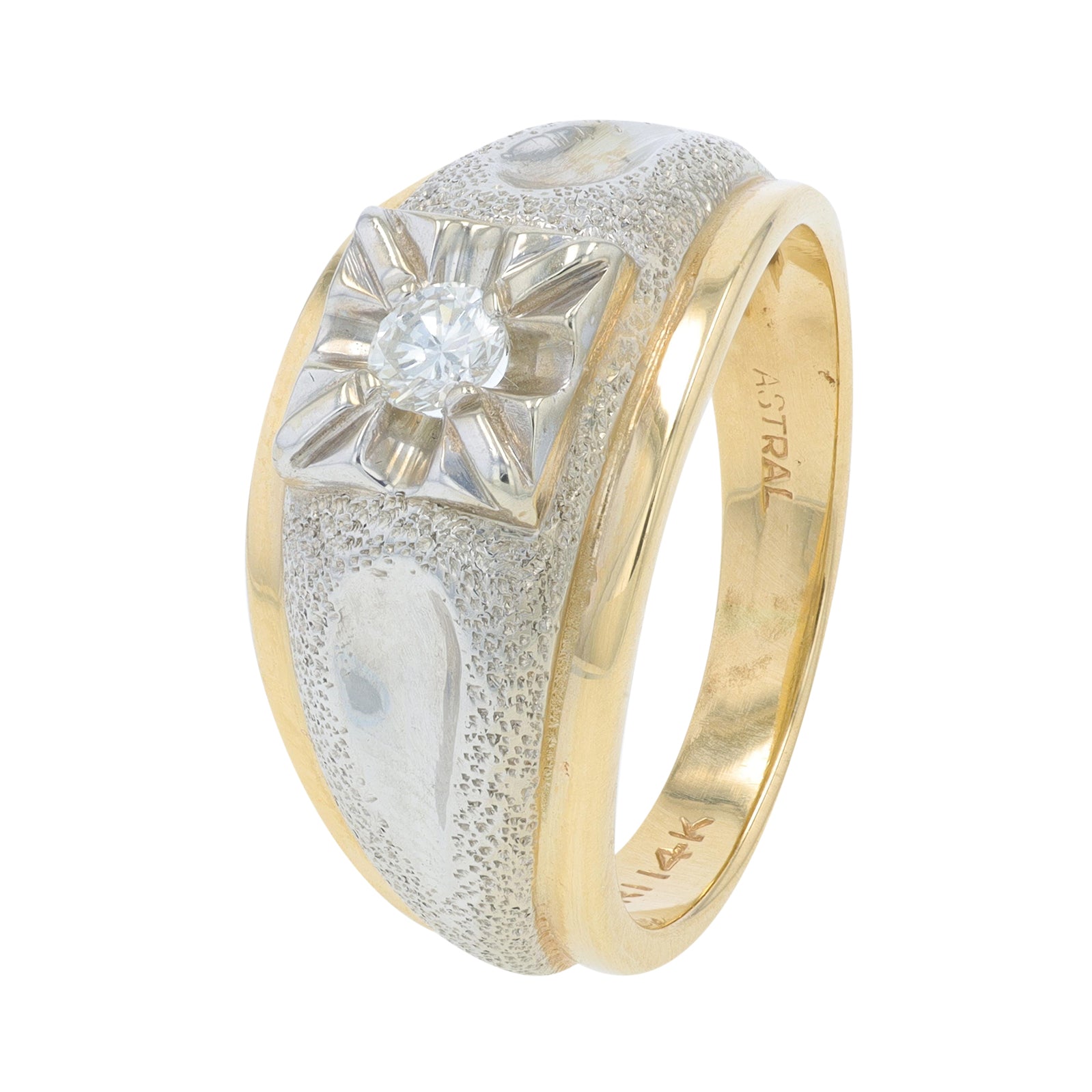 14K TT .20 CTW Diamond Gents Ring