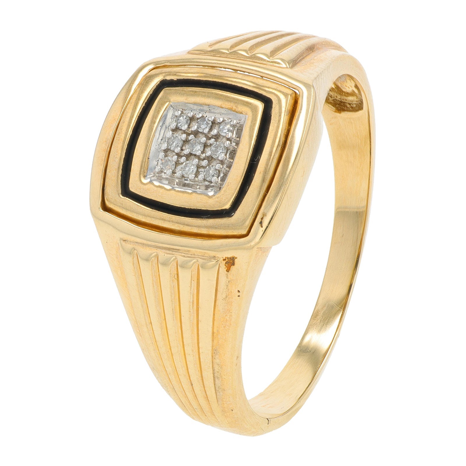 10K YG 'DAD' Flip Gents Ring