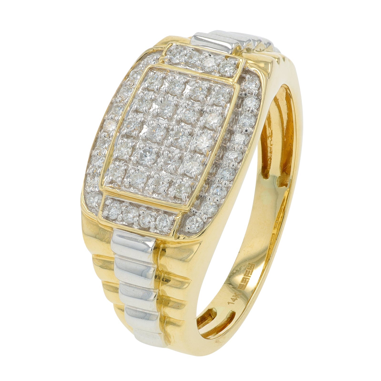 14K TT .50 CT Diamond EFFY Gents Ring