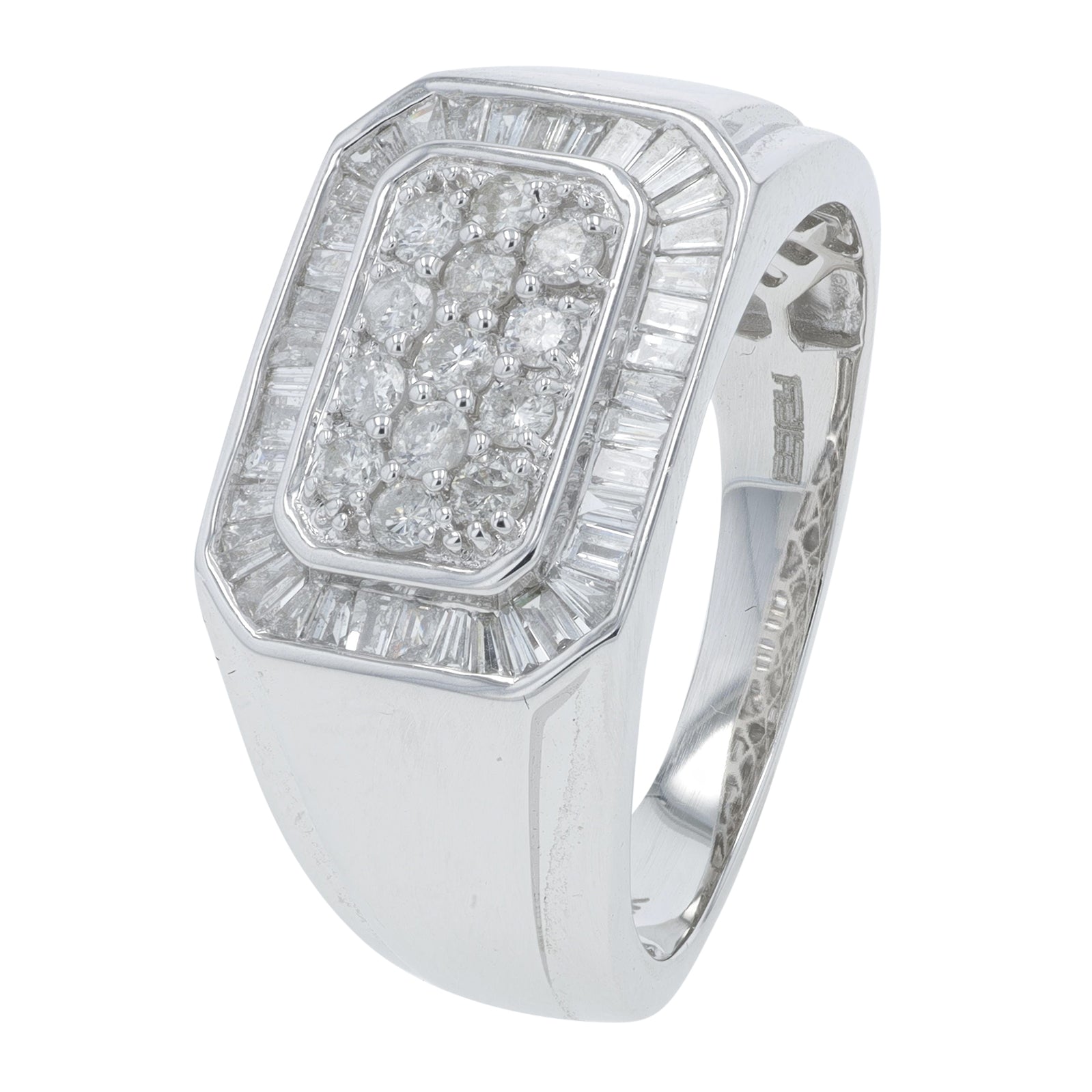14K EFFY WG .75 CT Diamond Gents Ring