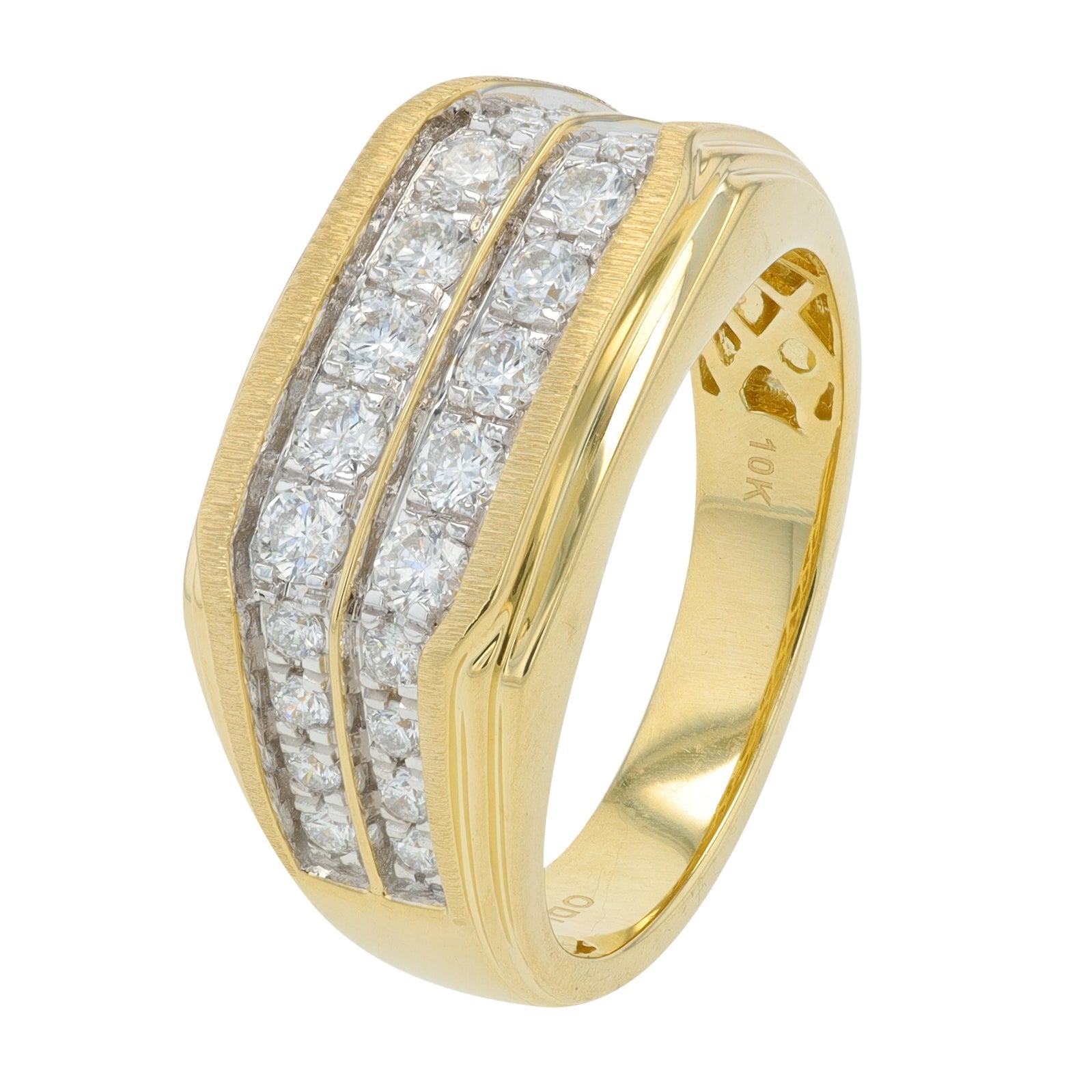10K YG 1 CT Diamond Gents Ring
