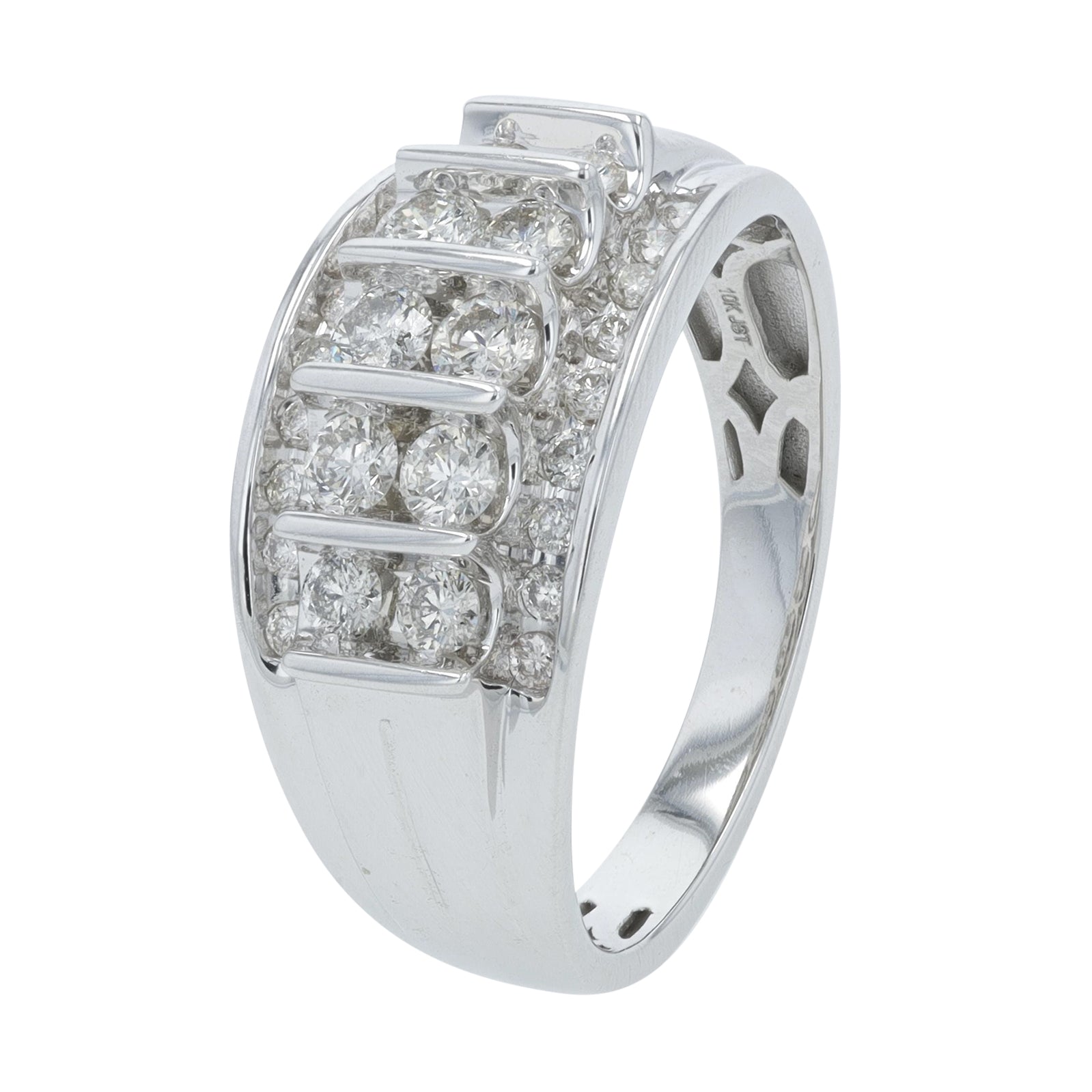 14K WG 1 CT Diamond Gents Ring