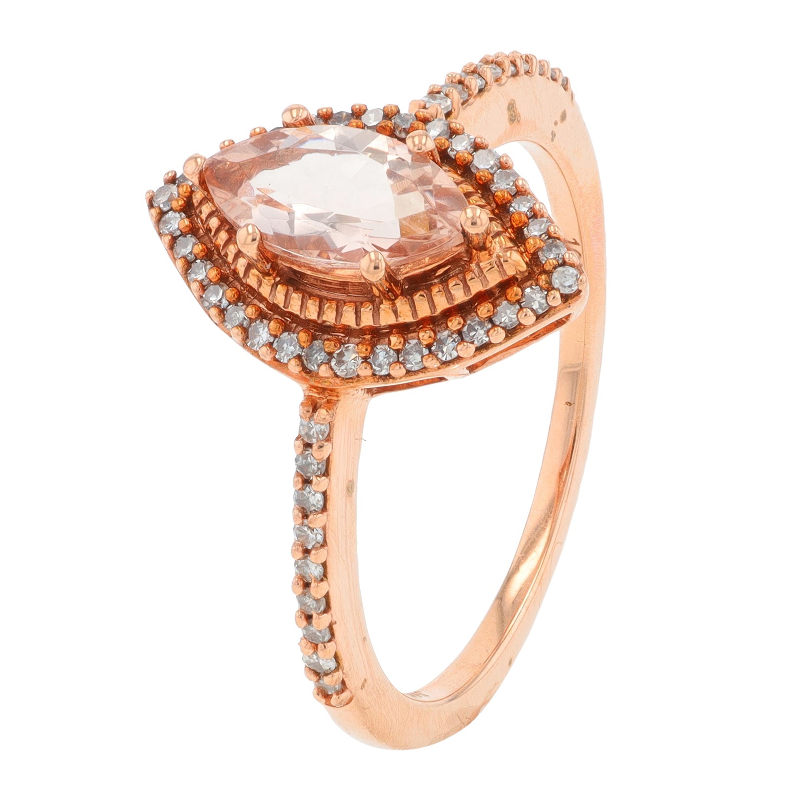 10K RG Morganite Ring