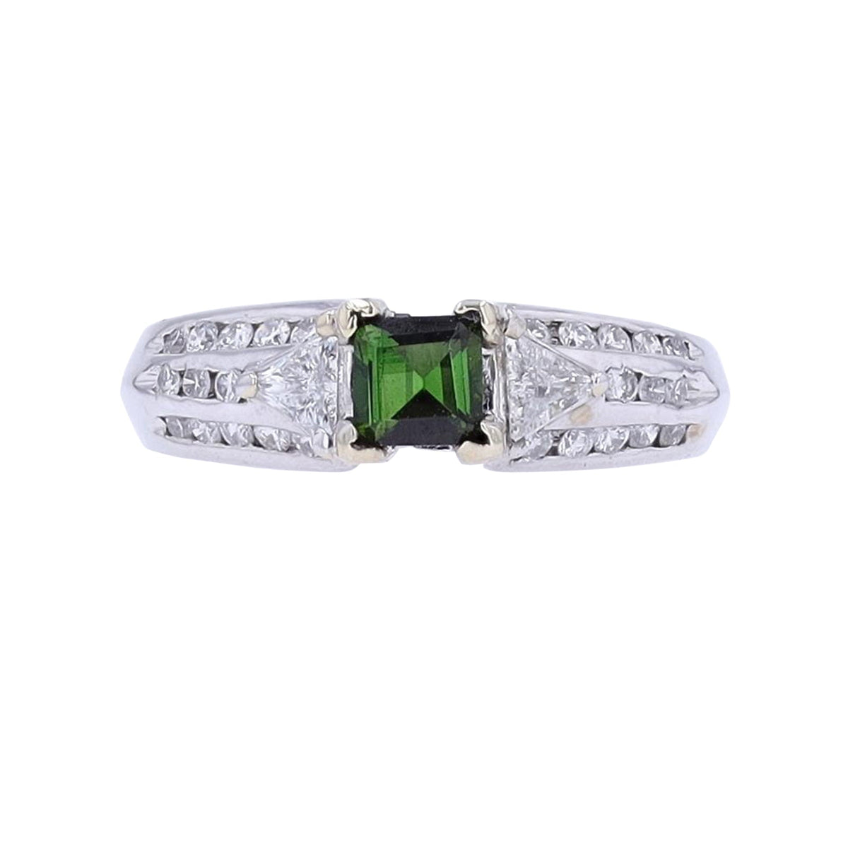 18K WG 0.49 CT Green Tourmaline Center Ring<p><strong>$429</p></strong>