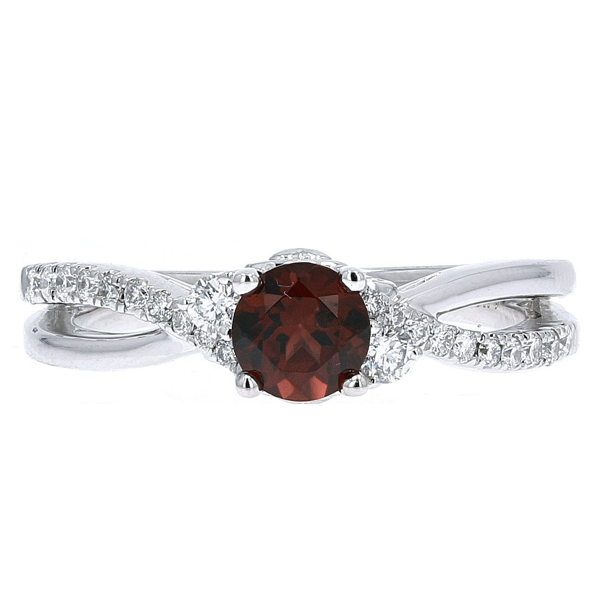 14K WG Gemstone Center Crossover Ring<p><strong>$250</p></strong><p><strong>More Colors Available</p></strong>
