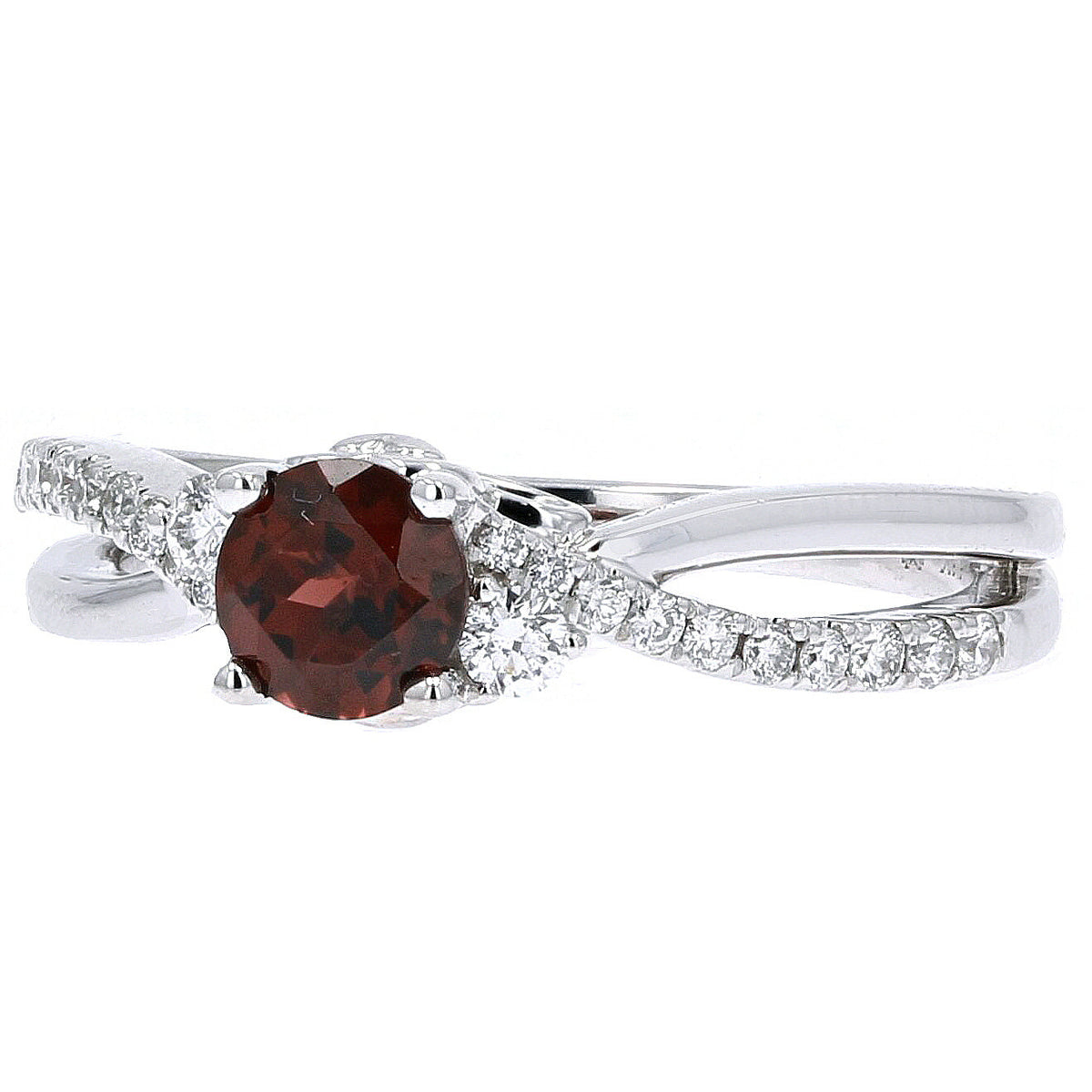 14K WG Gemstone Center Crossover Ring<p><strong>$250</p></strong><p><strong>More Colors Available</p></strong>