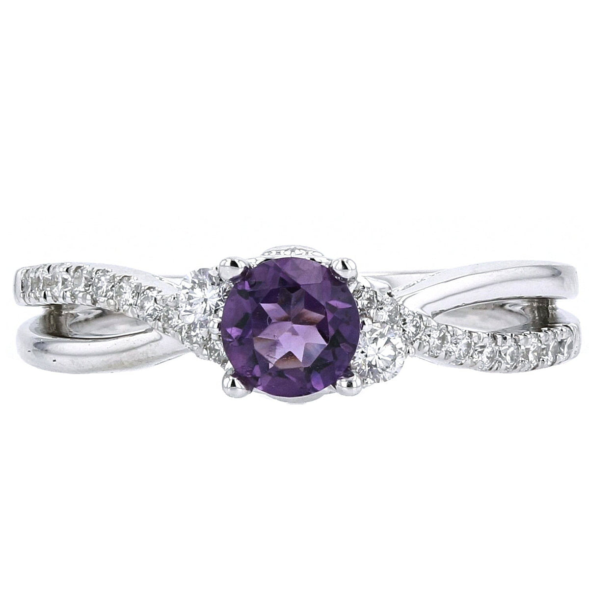 14K WG Gemstone Center Crossover Ring<p><strong>$250</p></strong><p><strong>More Colors Available</p></strong>