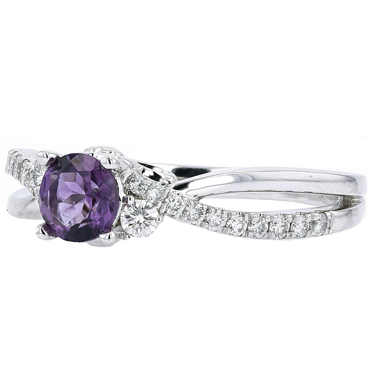 14K WG Gemstone Center Crossover Ring<p><strong>$250</p></strong><p><strong>More Colors Available</p></strong>