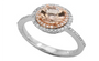 14K EFFY TT 1.20 CT Morganite Halo Ring