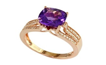 14K RG EFFY Amethyst Ring