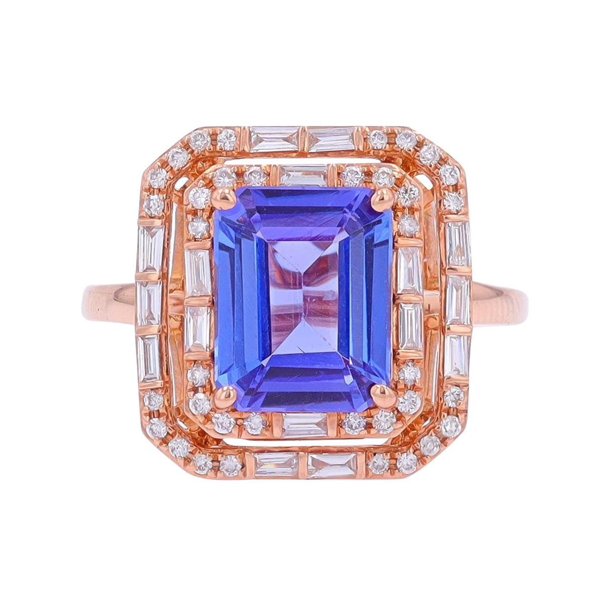 14K EFFY RG 2.91 CT Tanzanite Center Ring