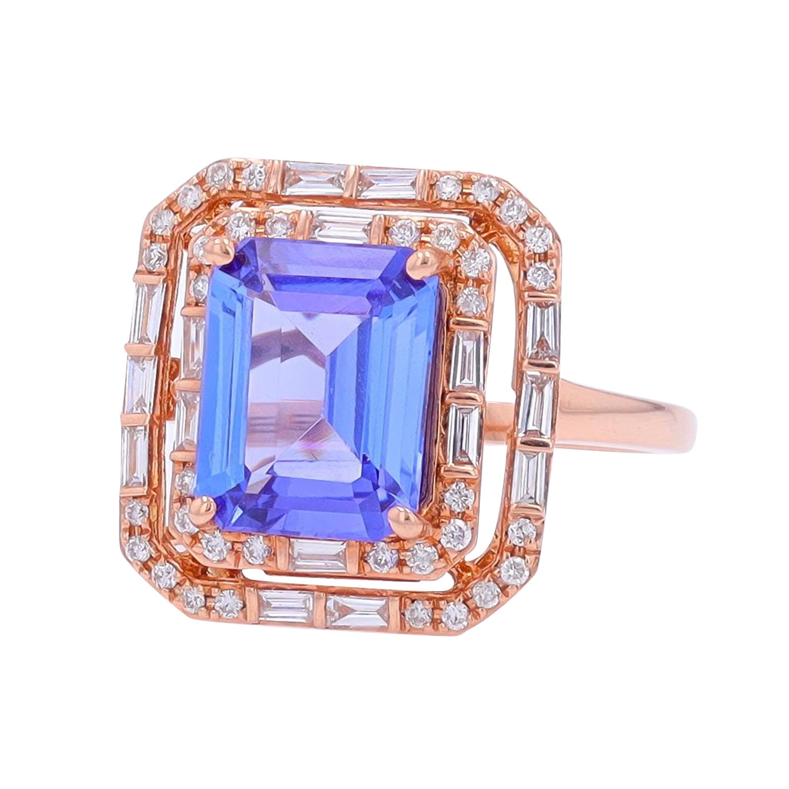 14K EFFY RG 2.91 CT Tanzanite Center Ring