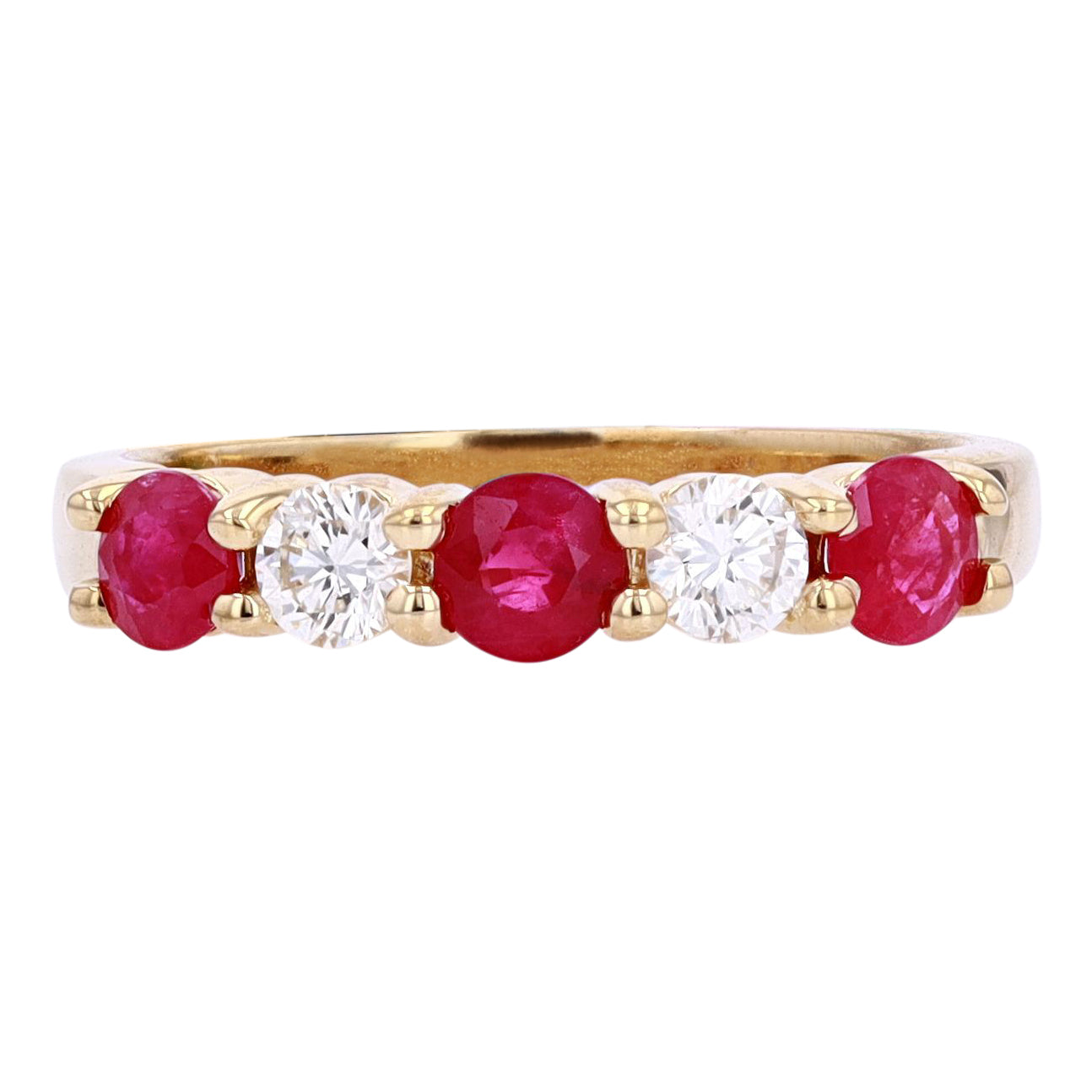 14K YG EFFY Ruby & Diamond Band