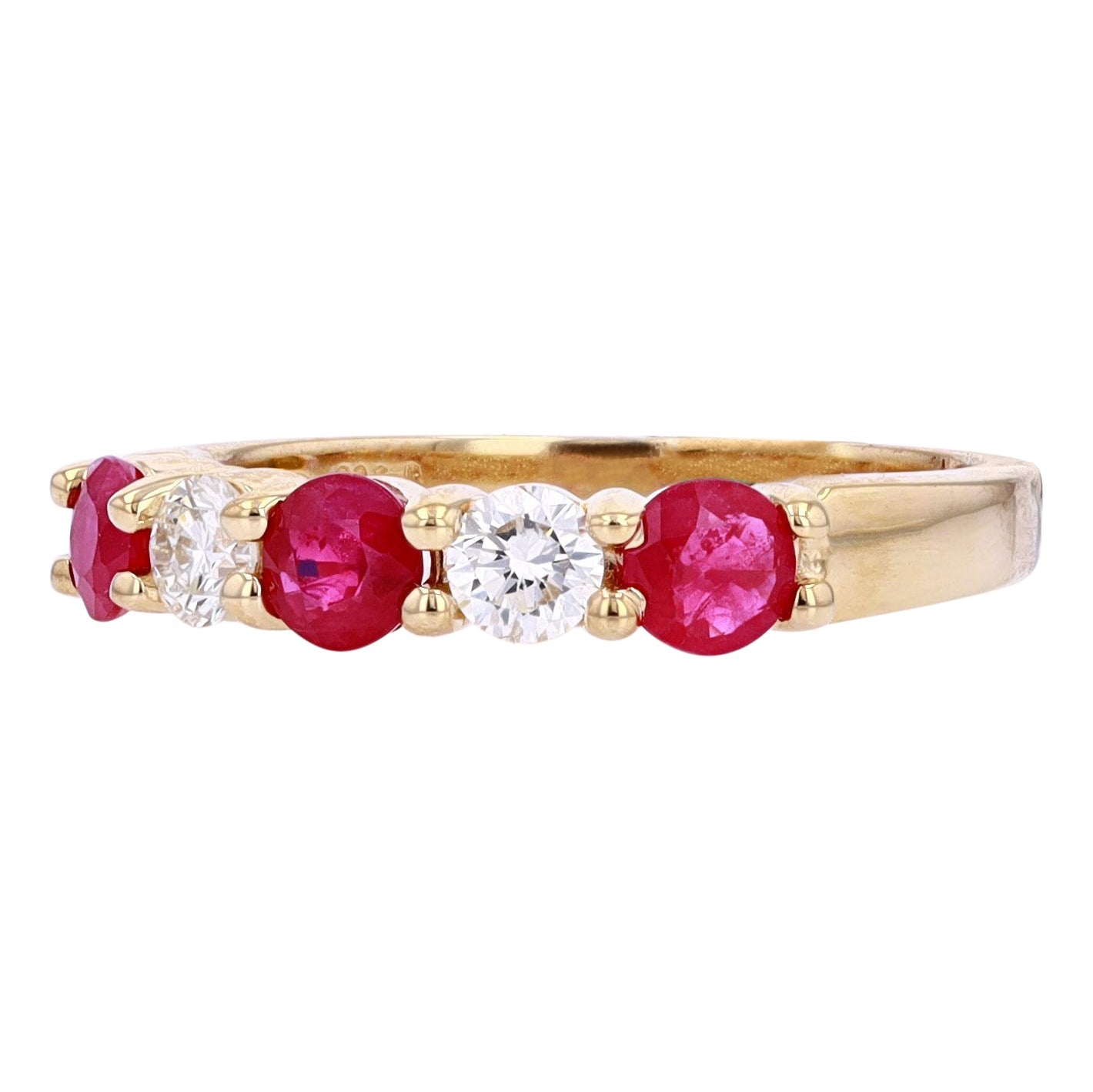14K YG EFFY Ruby & Diamond Band