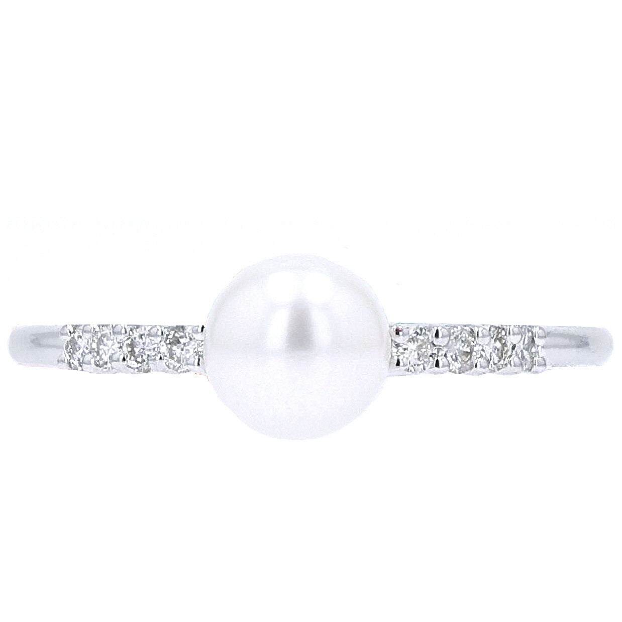 14K WG Pearl Solitaire EFFY Ring