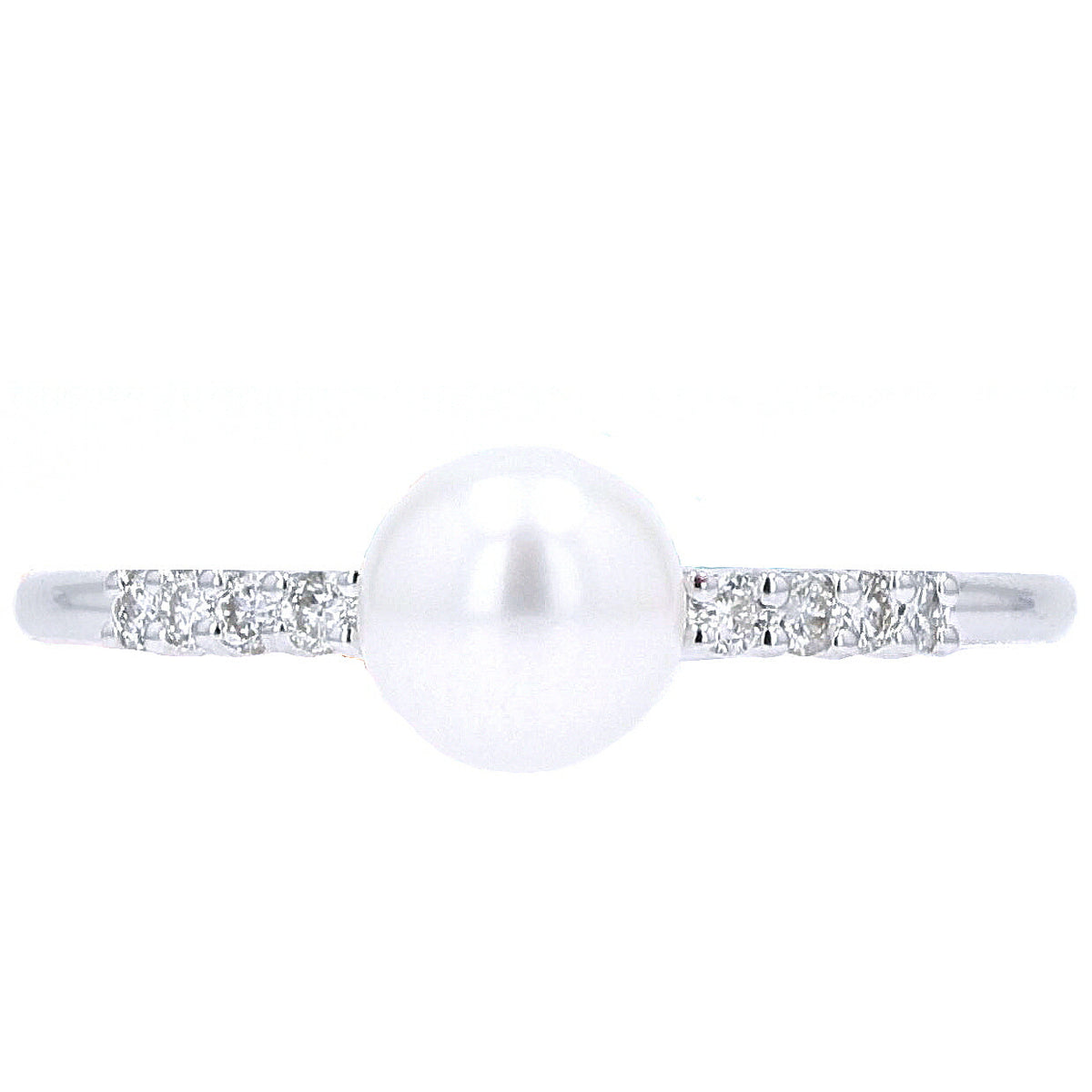 14K WG Pearl Solitaire EFFY Ring