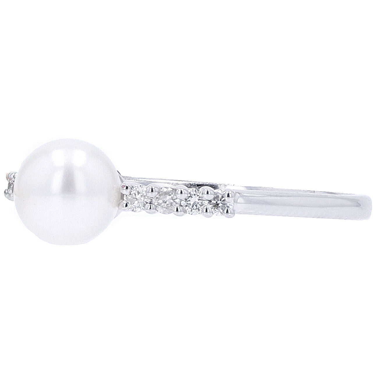 14K WG Pearl Solitaire EFFY Ring