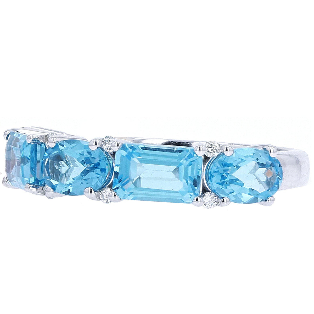 14K WG Blue Topaz EFFY Band