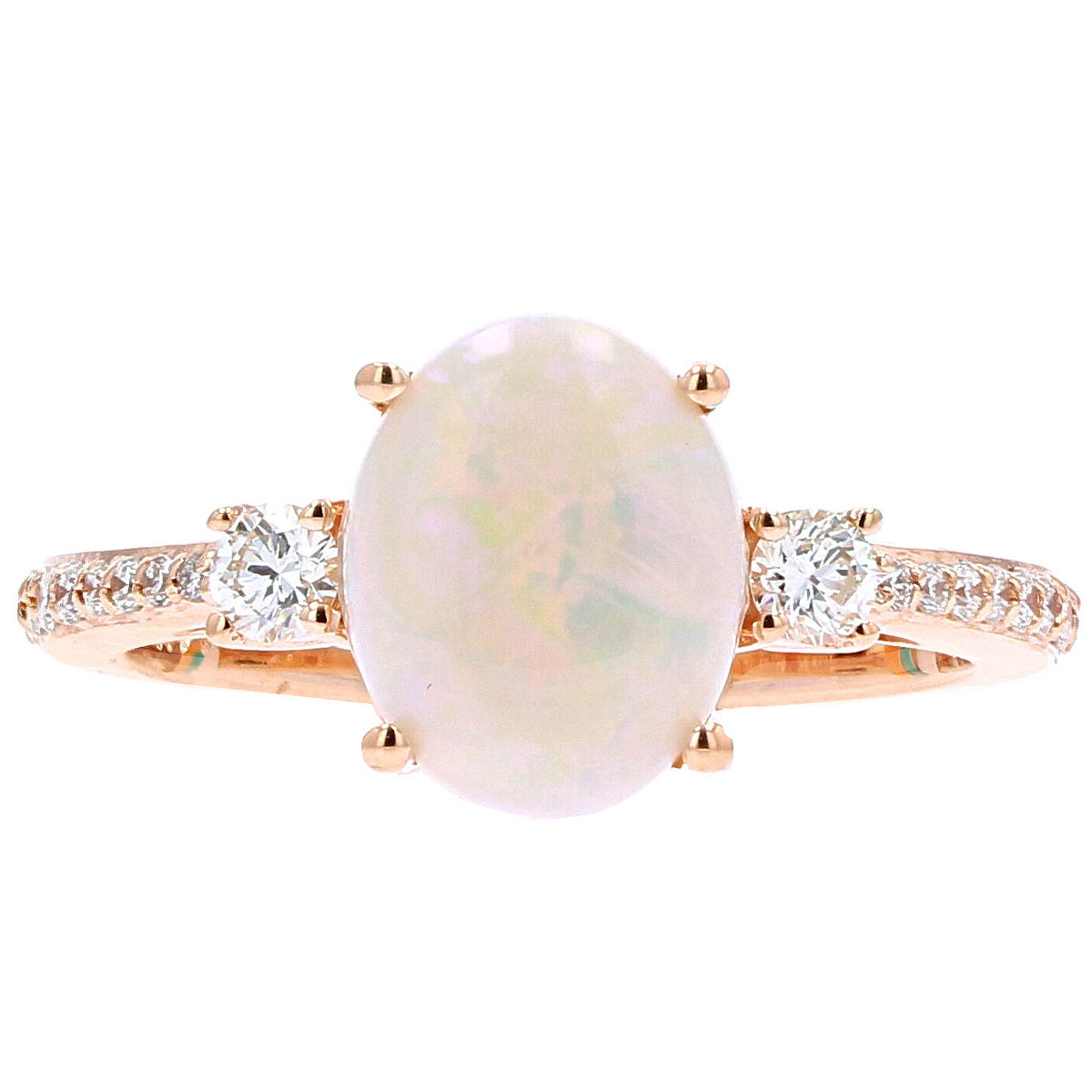 14K RG Oval Opal EFFY Ring