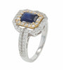 14K EFFY WG 1.05 CT Sapphire Ring