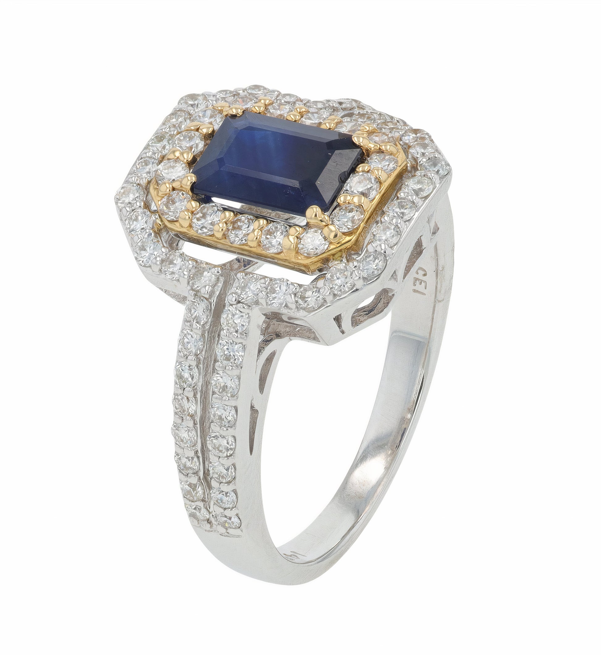 14K EFFY WG 1.05 CT Sapphire Ring