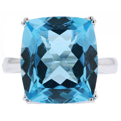 14K WG EFFY Blue Topaz Ring