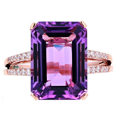 14K YG Amethyst EFFY Ring