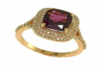 14K RG EFFY Rhodolite Ring