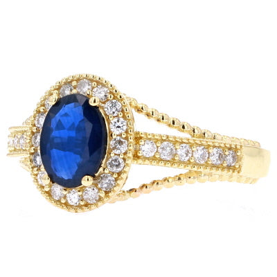 14K Oval Gemstone Ring<p><strong>More Colors Available</p></strong>