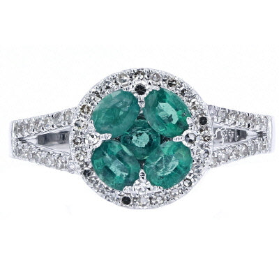 14K WG Gemstone Center Ring<p><strong>More Colors Available</p></strong>