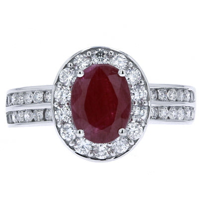 14K Oval Gemstone Center Ring<p><strong>More Colors Available</p></strong>