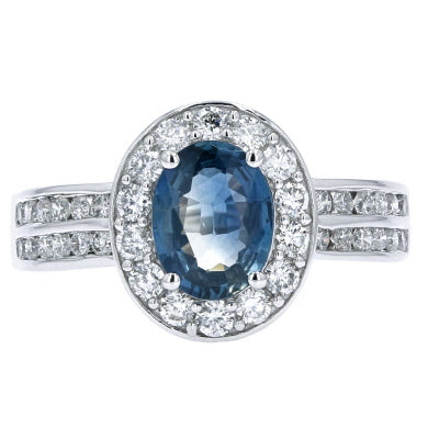 14K Oval Gemstone Center Ring<p><strong>More Colors Available</p></strong>