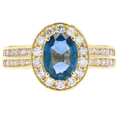 14K Oval Gemstone Center Ring<p><strong>More Colors Available</p></strong>