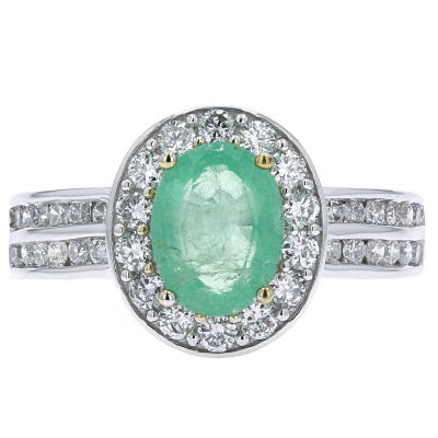 14K Oval Gemstone Center Ring<p><strong>More Colors Available</p></strong>