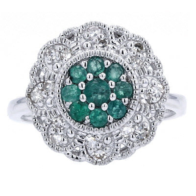 14K Gemstone Flower Cocktail Ring<p><strong>More Colors Available</p></strong>